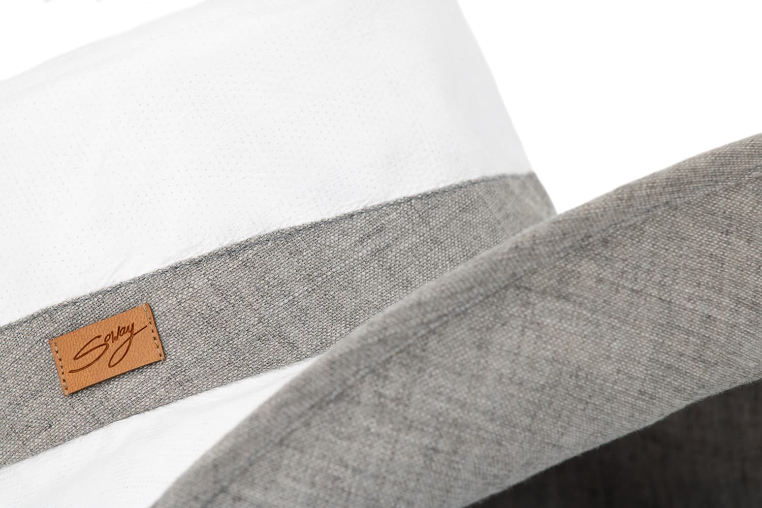 Capeline XXL anti-UV blanc / gris souris