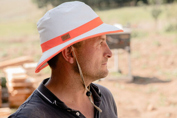 Chapeau anti-UV Soway orange / taupe