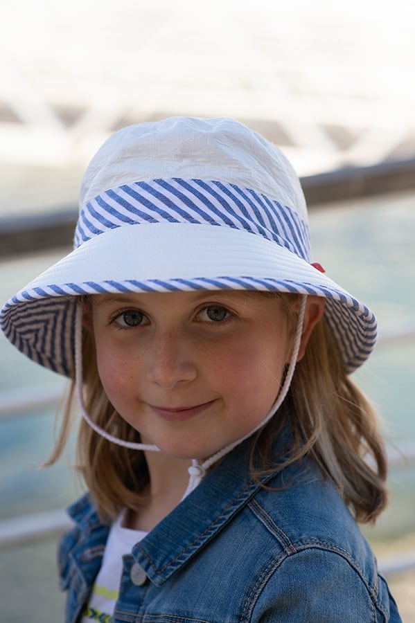 Chapeau Anti-UV Mixte SOWAY - UPF 50+ - Bord 7 Cm - Lien Mentonnière - Couleurs : Marine, Terracotta, Vieux Rose